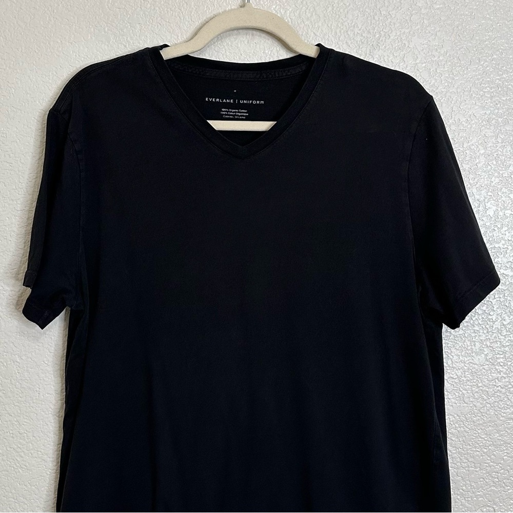 Everlane Uniform 100% Organic Cotton V-Neck Short Sleeves Men's Tee, Sz Medium - Picture 4 of 12
